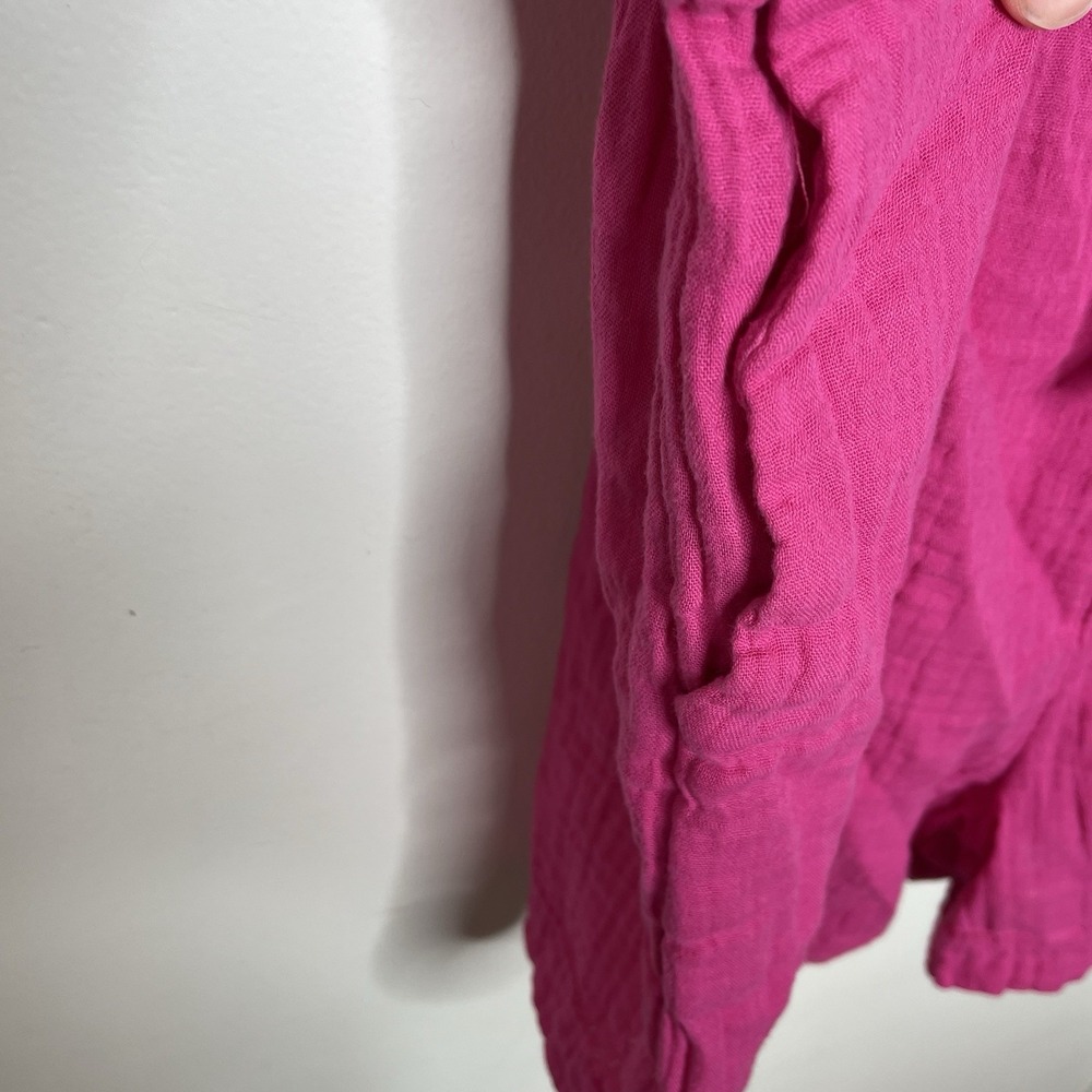 Old Navy Gauze Romper Pink Womens Size M Travel Beach Resort Vacation Cotton - Picture 6 of 8
